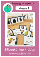 Vorschau - Arbeitsblätter - Silbenkönige ei-eu - Schreibübung und Spiel - Klasse 1/Set 2 - Deckblatt