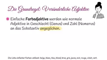 Vorschau - Präsentationen/Tafelbilder - Les adjectifs de couleur Präsentation - Seite 3