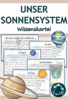 Vorschau - Text - Sonnensystem und Planeten: Wissenskartei mit Infokarten - Deckblatt