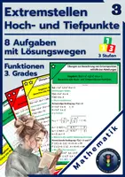 Vorschau - Arbeitsblätter - Extrempunkte berechnen | Aufgaben + Lösung günstig kaufen - Deckblatt