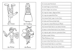 Vorschau - Arbeitsblätter - Fasching: Welche Sätze passen zu den Faschingskostümen? - Seite 2