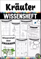 Vorschau - Arbeitsblätter - Wissensheft über Kräuter (Arbeitsblätter) - Deckblatt