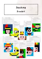 Vorschau - Arbeitsblätter - Fasching: Pixelart - Deckblatt