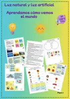 Vista previa - Hojas de trabajo - Luz natural y luz artificial — Actvs. y experimentos - Portada