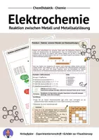 Vorschau - Stundenentwürfe - Metalle und Metallsalzlösungen - Redoxreihe der Metalle - Deckblatt