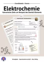Vorschau - Stundenentwürfe - Galvanische Zelle am Beispiel des Daniell-Elements - Deckblatt