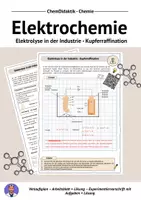 Vorschau - Stundenentwürfe - Industrielle Anwendung Elektrolyse - Die Kupferraffination - Deckblatt
