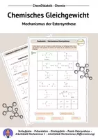 Vorschau - Stundenentwürfe - Chemisches Gleichgewicht Stunde zum Mechanismus der Veresterung - Deckblatt