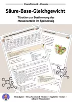 Vorschau - Stundenentwürfe - Verlaufsplan Einstieg Säure-Base-Gleichgewicht - Deckblatt