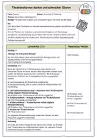 Vorschau - Stundenentwürfe - Verlaufsplan Titrationskurven starker und schwacher Säuren - Seite 1