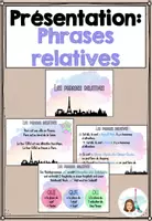 Vorschau - Präsentationen/Tafelbilder - Présentation/ Powerpoint: Phrases relatives (qui/que/où) - Deckblatt