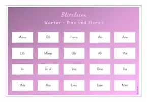 Vorschau - Spiele - Blitzlesen - Wörter - Flex und Flora Paket 1 - Seite 3