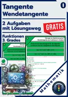Vorschau - Arbeitsblätter - Wendetangente Fkt. 3. Grades | Aufgaben KOSTENLOS - Deckblatt