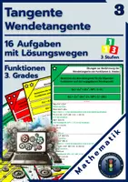 Vorschau - Arbeitsblätter - Wendetangente Fkt. 3. Grades | Aufgaben Lösungen - Deckblatt