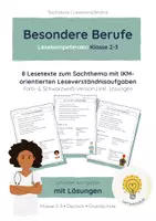 Vorschau - Unterrichtsreihen - Sachtexte & Leseverständnis | Besondere Berufe | Arbeitsblätter Klasse 2/3 - Deckblatt