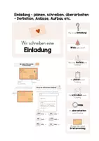 Vorschau - Arbeitsblätter - Einladung schreiben - Deckblatt