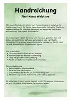 Vorschau - Mal- und Bastelvorlagen - Pixelkunst Waldtiere / Pixelbilder, Pixel - Seite 1