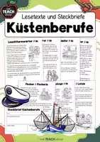 Vorschau - Arbeitsblätter - Berufe an der Küste - Lesetexte - Deckblatt