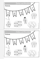 Vorschau - Arbeitsblätter - Freiarbeitsheft Rechenmini Fasching 1. Klasse Mathe Addition Subtraktion Mengenverständnisnis Zahlenraum 10 Freiarbeitsmaterial - Seite 3