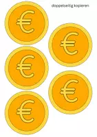 Vorschau - Anderer Materialtyp - Münzen für den Wortschatz mit Lineatur 1-4 - Seite 1