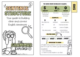 Vorschau - Mal- und Bastelvorlagen - Word Order | Sentence Structure | Grammatikfächer | Englisch | Grammar Explorer - Seite 1