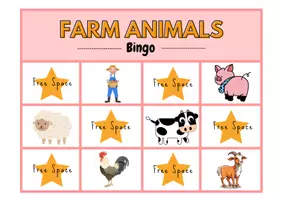 Vista previa - Juegos / Gamificación - Bingo animales de la granja en inglés - página 3