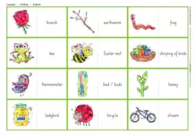 Vorschau - Spiele - Wortschatzaufbau Englisch – Spring – Legespiel - Seite 1