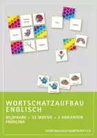 Vorschau - Spiele - Wortschatzaufbau Englisch – Spring – Bildpaare - Deckblatt
