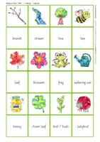 Vorschau - Spiele - Wortschatzaufbau Englisch – Spring – Bildpaare - Seite 1
