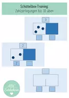 Vorschau - Präsentationen/Tafelbilder - Schüttelbox: Zahlzerlegung bis 10 (Tafelbild, Arbeitsblatt, Freiarbeit) - Deckblatt
