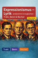 Vorschau - Arbeitsblätter - Expressionismus – Lyrik analysieren & vergleichen | Trakl, Benn & Becher | Oberstufe (mit Musterlösungen) - Deckblatt