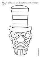 Vorschau - Mal- und Bastelvorlagen - Clown Fasching/Karneval Vorlage - Seite 2