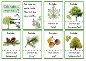 Vorschau - Spiele - "Ich habe- Wer hat...?" zu: Heimische Bäume - Seite 1