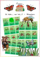 Vorschau - Spiele - Wiesentiere: Ich habe... Wer hat...? (Lesespiel) - Sachunterricht - Kl. 2/3 - Deckblatt