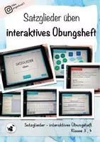 Vorschau - Unterrichtsreihen - Satzglieder interaktives Übungsheft - Deckblatt