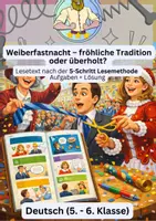 Vorschau - Arbeitsblätter - Karneval Weiberfastnacht – 5-Schritt-Lesemethode Klasse 5/6 - Deckblatt
