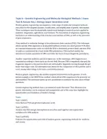 Vorschau - Klassenarbeiten - Genetic Engineering and Molecular Biology Methods – Biology Exam - Deckblatt