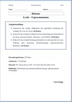 Vorschau - Arbeitsblätter - Gedichtinterpretation Oberstufe – Expressionismus: Georg Heym „Der Gott der Stadt“ | Klausur Erwartungshorizont - Seite 1