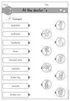 Vorschau - Arbeitsblätter - At the doctors´s Arbeitsblatt in Englisch differenziert (Arzt, Krankheiten) - Seite 3