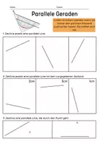 Vorschau - Arbeitsblätter - parallel/senkrecht: Übungen zum Zeichnen und Erkennen - Deckblatt
