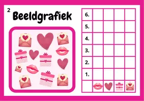 Voorbeeld - Valentijn Beeldgrafieken – Tellen & Vergelijken voor Kleuter - Pagina 3