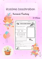 Vorschau - Arbeitsblätter - Das ist mein Kostüm Fasching/Karneval - Deckblatt