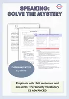 Vista previa - Juegos / Gamificación - ESL Emphasis cleft sentences.Speaking game.C1 Advanced - Portada