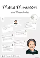 Vorschau - Stationenlernen - Wissenskartei Maria Montessori (passend zur Buchreihe "Little people, big dreams") - Deckblatt