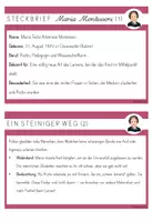 Vorschau - Stationenlernen - Wissenskartei Maria Montessori (passend zur Buchreihe "Little people, big dreams") - pinke Version - Seite 2