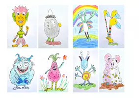 Vorschau - Mal- und Bastelvorlagen - Monster Bilder zu den Monster-Lese-Texten Kl. 3 - Seite 2