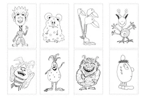 Vorschau - Mal- und Bastelvorlagen - Monster Bilder zu den Monster-Lese-Texten Kl. 3 - Seite 3
