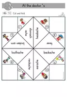 Vorschau - Arbeitsblätter - At the doctor´s Himmel und Hölle Spiel in Englisch (Arzt, Krankheiten) - Seite 3