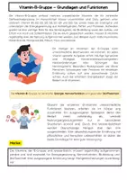 Vorschau - Arbeitsblätter - Vitamin B-Gruppe Überblick Unterrichtsmaterial - Seite 1