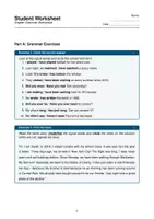 Vorschau - Arbeitsblätter - Simple Past vs. Present Perfect & Progressive (Übungen, Story & Lösungen) - Seite 1